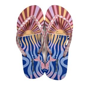 NWOT VERA BRADLEY ALOHA BLOOMS  PRINT FLIP FLOP SANDAL  WOMEN'S SZ 9-10